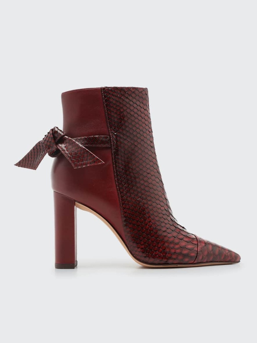 Alexandre Birman Merlot Garnet Python Exotic Clarita 90 Boots